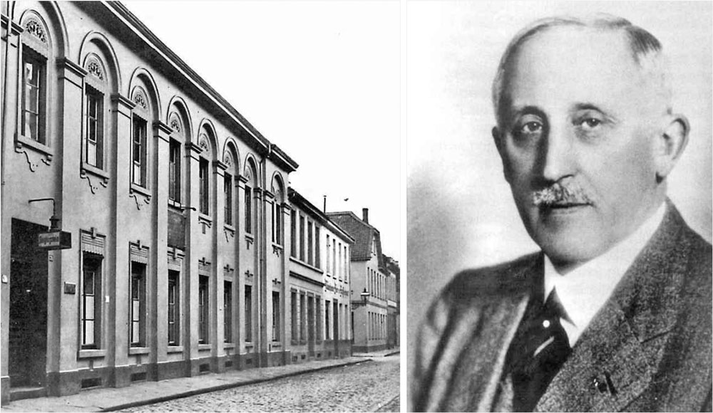 Säuglingsheim und Dr. Isidor Hirschfelder im Jahre 1935 (aus: Die Heimat, Jg. 85, Seite 195-196)